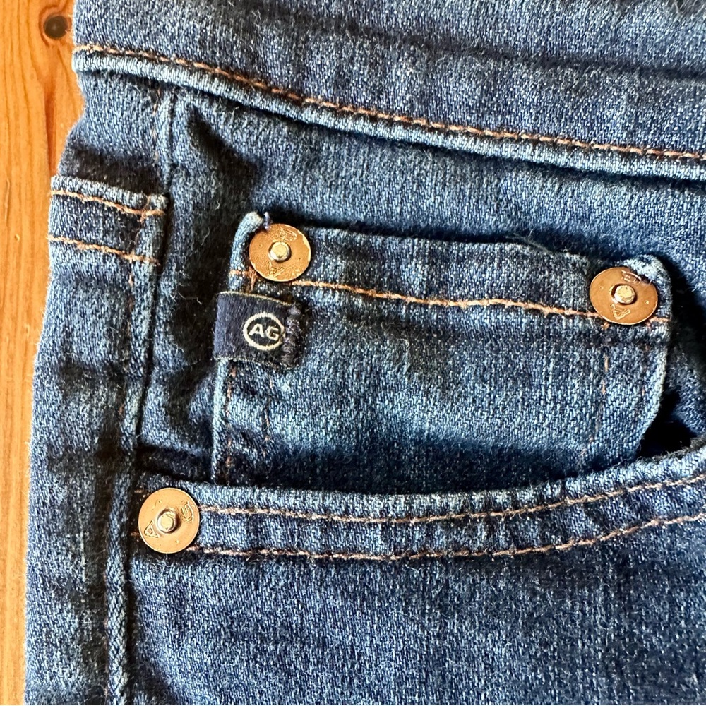AG “The Stevie Roll-Up” slim straight cuffed blue jeans Size 26 - Picture 10 of 12